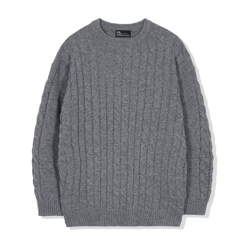 FTTS CHAIN CABLE SWEATER GREY